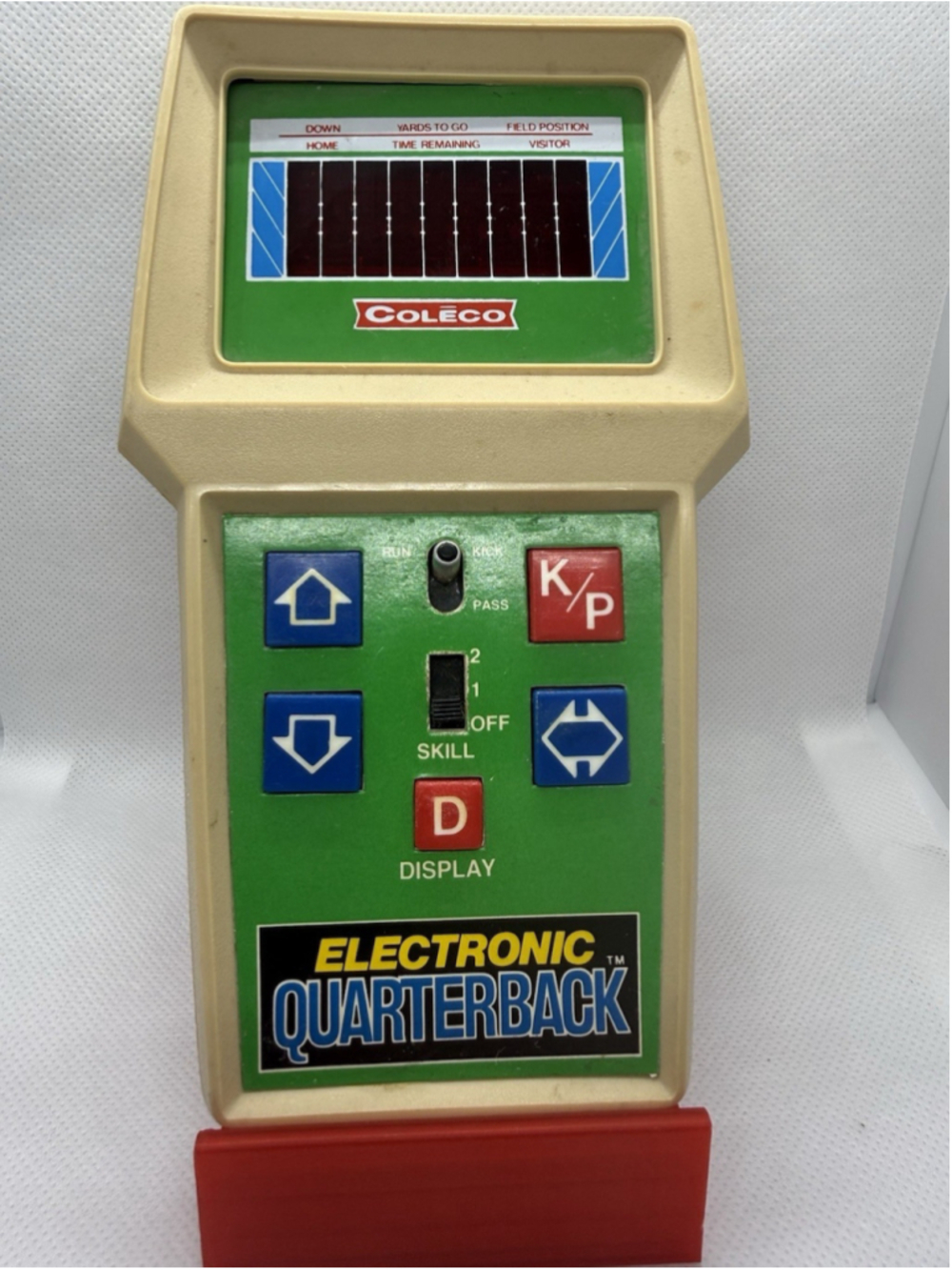 1978 COLECO FOOTBALL vintage handheld electronic game No Battery Cover